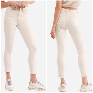 Free People We the Free High Rise Raw Hem Skinny Jeans 32